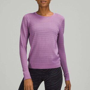 Lululemon Swiftly Breathe Long Sleeve Top in Wisteria Purple